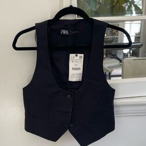 Zara Black Vest, Size Small